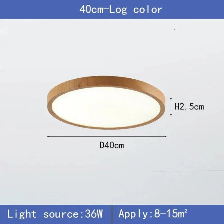 Lisslune | LED Ceiling Light | Ultrathin Wood Grain Design, Dustproof & Dimmable for Modern Interiors