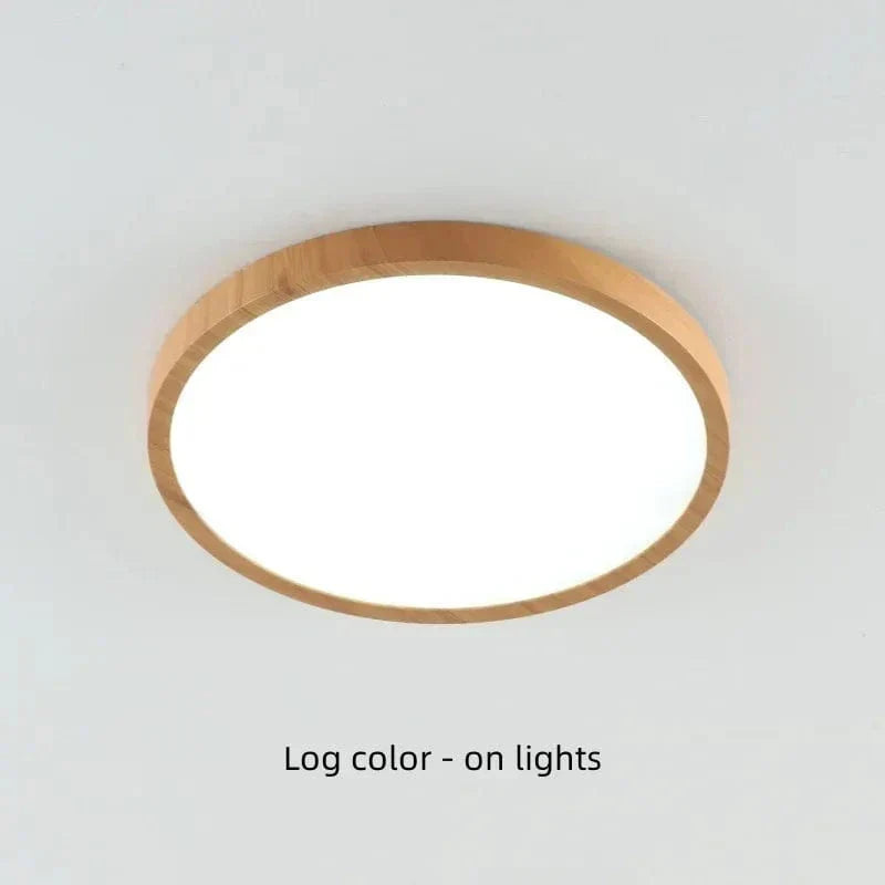 Lisslune | LED Ceiling Light | Ultrathin Wood Grain Design, Dustproof & Dimmable for Modern Interiors