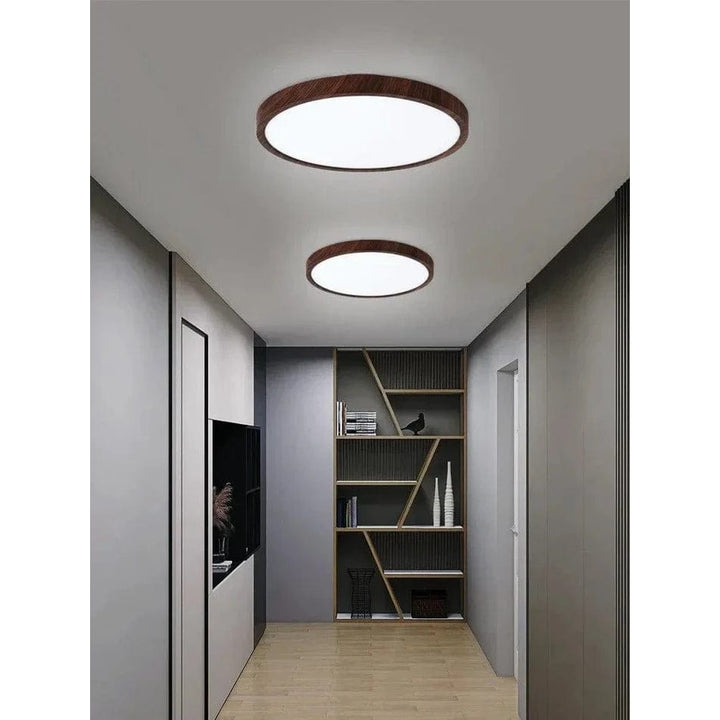 Lisslune | LED Ceiling Light | Ultrathin Wood Grain Design, Dustproof & Dimmable for Modern Interiors