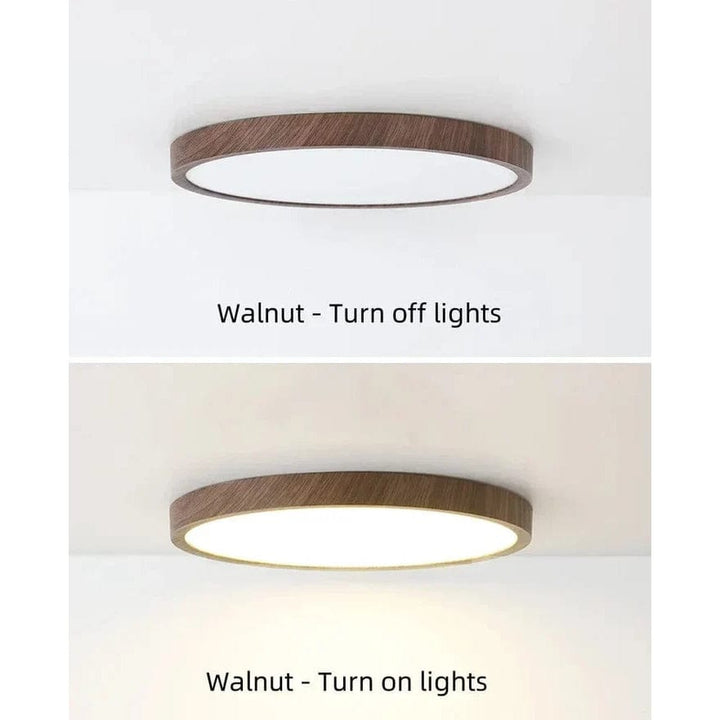 Lisslune | LED Ceiling Light | Ultrathin Wood Grain Design, Dustproof & Dimmable for Modern Interiors