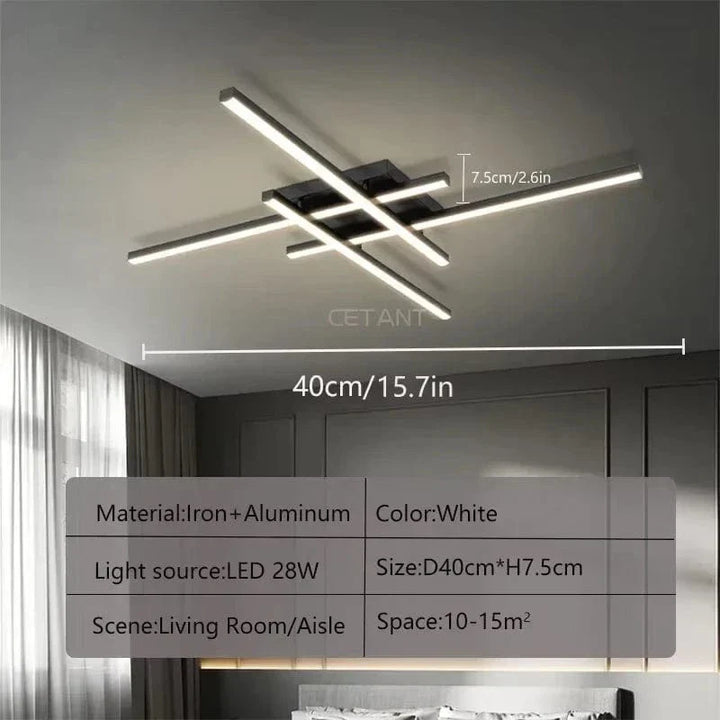 Lisslune | Modern LED Ceiling Light | Energy Efficient, Soft Illumination & Available in 30/40/50cm for Bedroom and Living Room