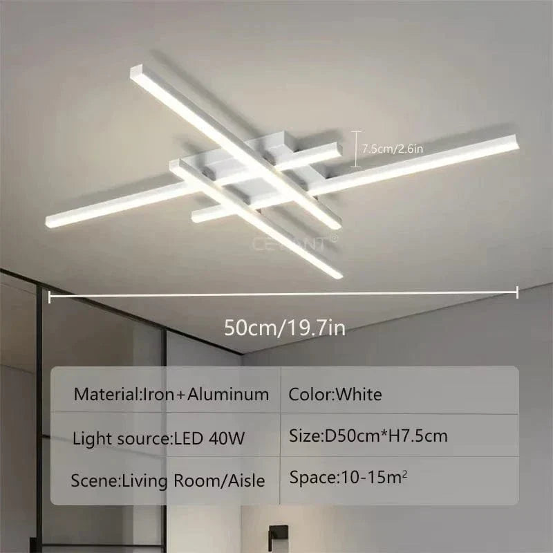 Lisslune | Modern LED Ceiling Light | Energy Efficient, Soft Illumination & Available in 30/40/50cm for Bedroom and Living Room