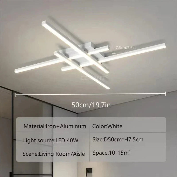 Lisslune | Modern LED Ceiling Light | Energy Efficient, Soft Illumination & Available in 30/40/50cm for Bedroom and Living Room