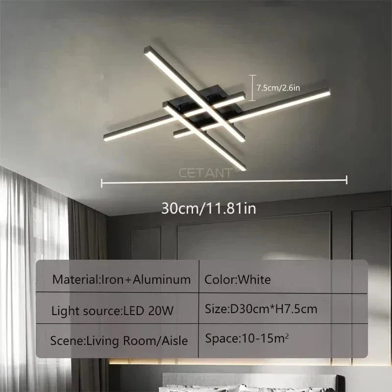 Lisslune | Modern LED Ceiling Light | Energy Efficient, Soft Illumination & Available in 30/40/50cm for Bedroom and Living Room