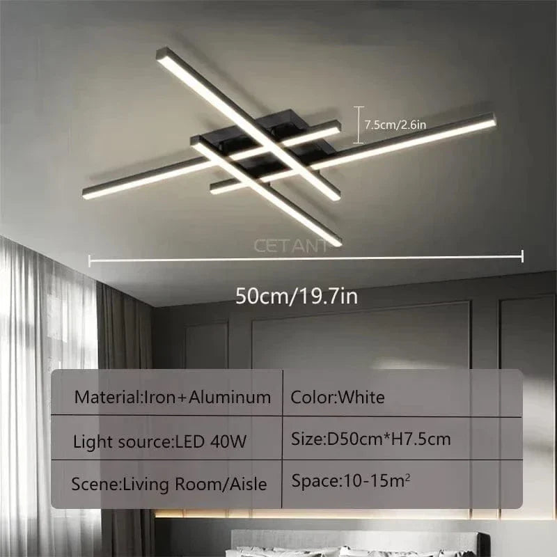 Lisslune | Modern LED Ceiling Light | Energy Efficient, Soft Illumination & Available in 30/40/50cm for Bedroom and Living Room