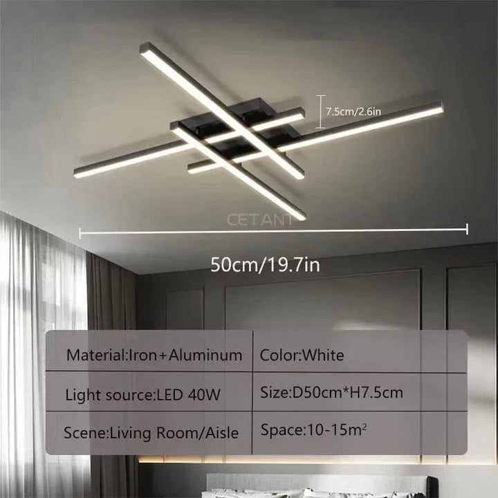 Lisslune | Modern LED Ceiling Light | Energy Efficient, Soft Illumination & Available in 30/40/50cm for Bedroom and Living Room