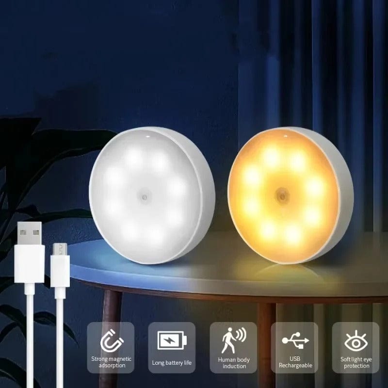 Lisslune | Rechargeable Motion Sensor LED Light | Energy-Saving, USB Rechargeable & Ideal for Hallways, Stairs, Wardrobes & Cupboards