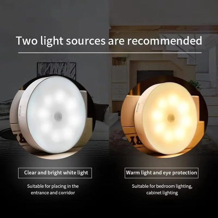 Lisslune | Rechargeable Motion Sensor LED Light | Energy-Saving, USB Rechargeable & Ideal for Hallways, Stairs, Wardrobes & Cupboards