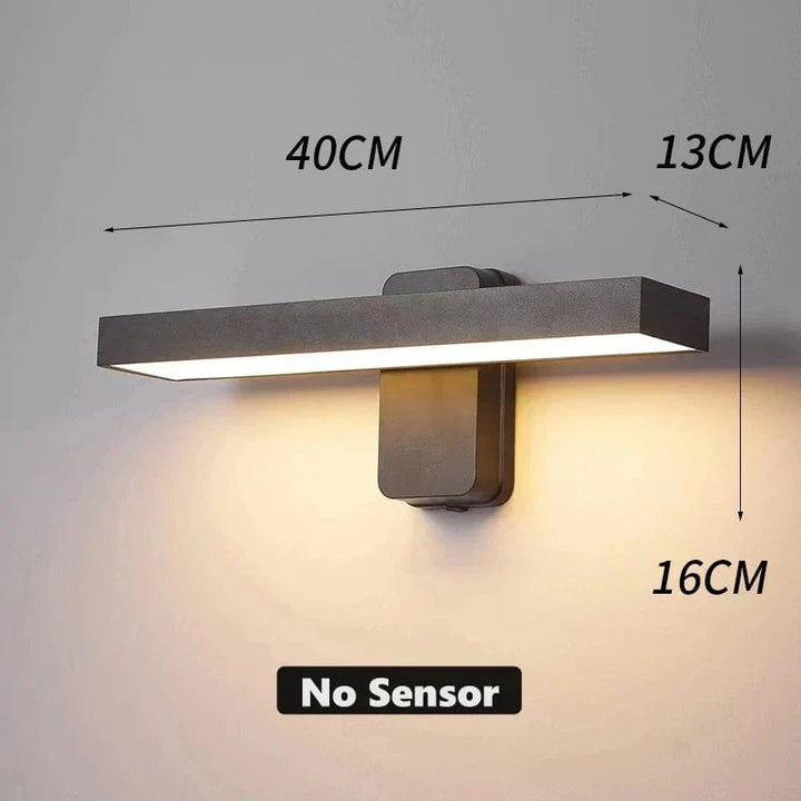 Lisslune | PIR Motion Sensor Outdoor Wall Light | IP65 Waterproof, Rotatable Design & Adjustable Length for Gardens and Entrances