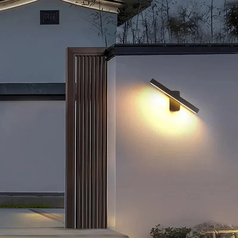 Lisslune | PIR Motion Sensor Outdoor Wall Light | IP65 Waterproof, Rotatable Design & Adjustable Length for Gardens and Entrances