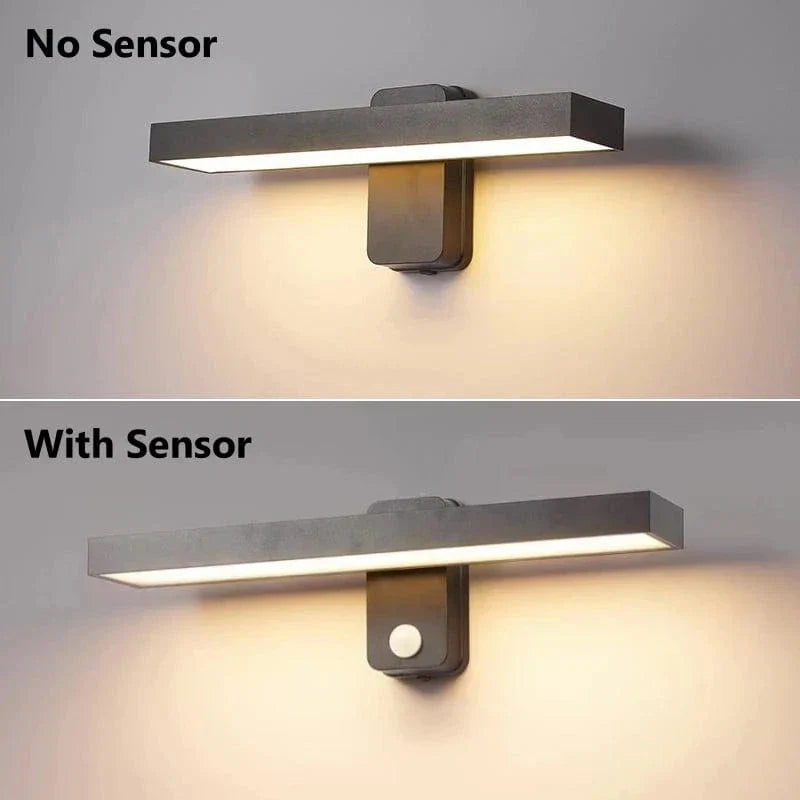 Lisslune | PIR Motion Sensor Outdoor Wall Light | IP65 Waterproof, Rotatable Design & Adjustable Length for Gardens and Entrances