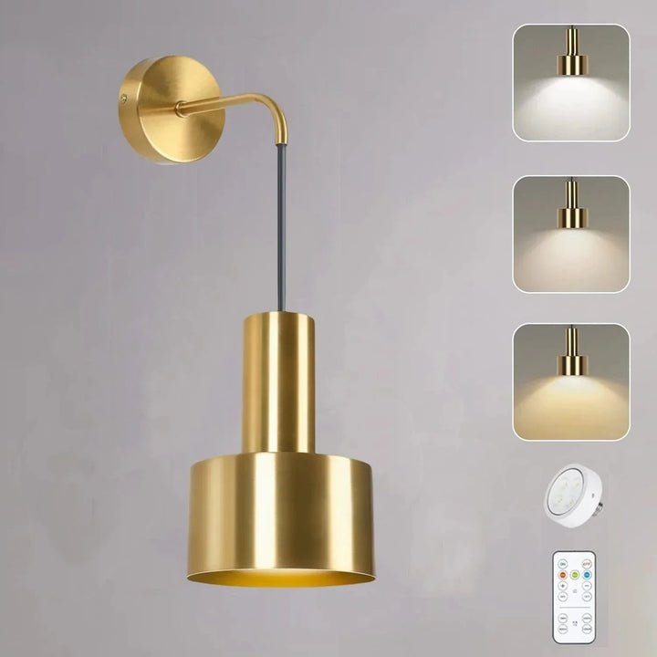 Lisslune | Wireless Rechargeable Wall Lamp | Remote Control, Adjustable Brightness & Color Temperature for Bedrooms and Foyers