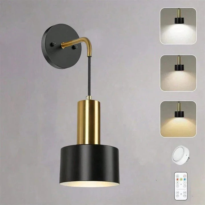 Lisslune | Wireless Rechargeable Wall Lamp | Remote Control, Adjustable Brightness & Color Temperature for Bedrooms and Foyers