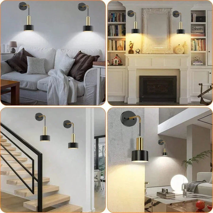 Lisslune | Wireless Rechargeable Wall Lamp | Remote Control, Adjustable Brightness & Color Temperature for Bedrooms and Foyers