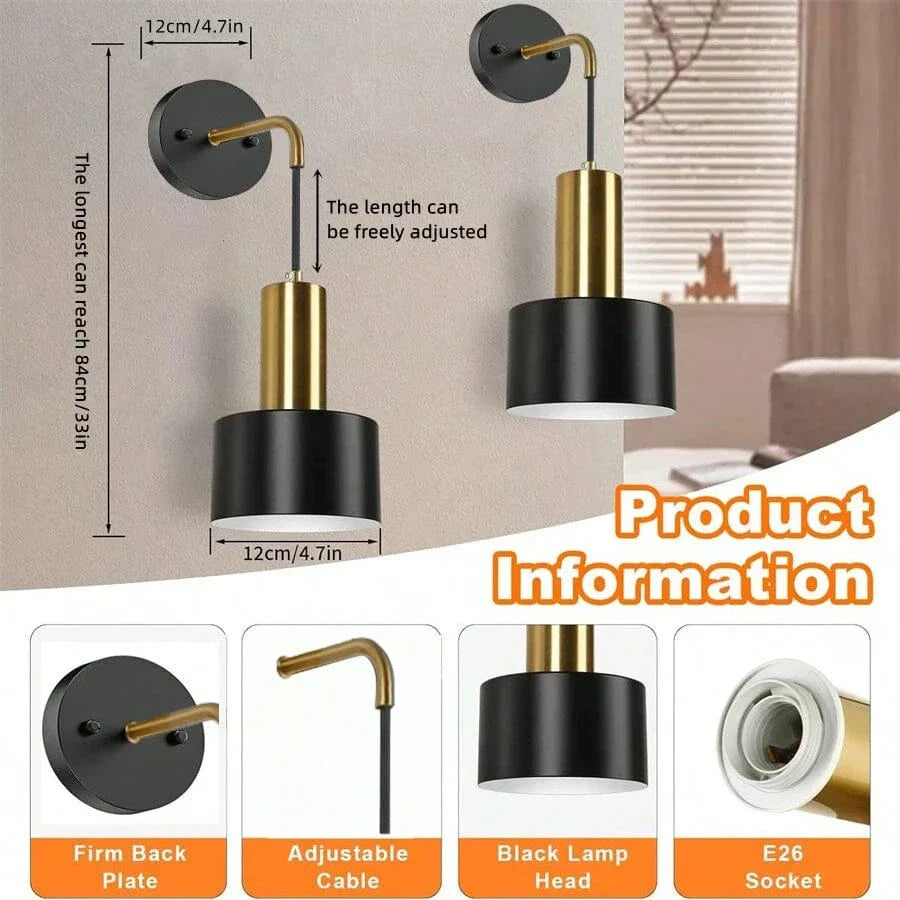 Lisslune | Wireless Rechargeable Wall Lamp | Remote Control, Adjustable Brightness & Color Temperature for Bedrooms and Foyers