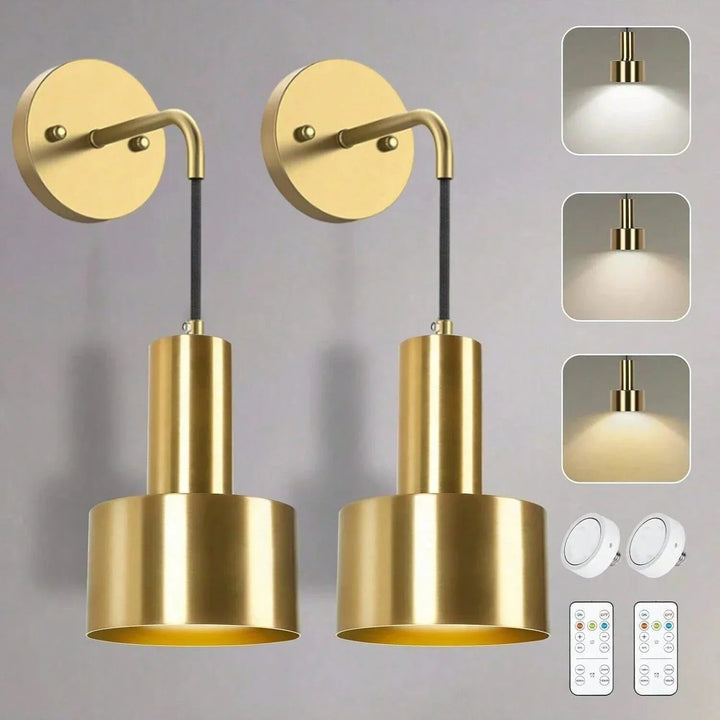 Lisslune | Wireless Rechargeable Wall Lamp | Remote Control, Adjustable Brightness & Color Temperature for Bedrooms and Foyers