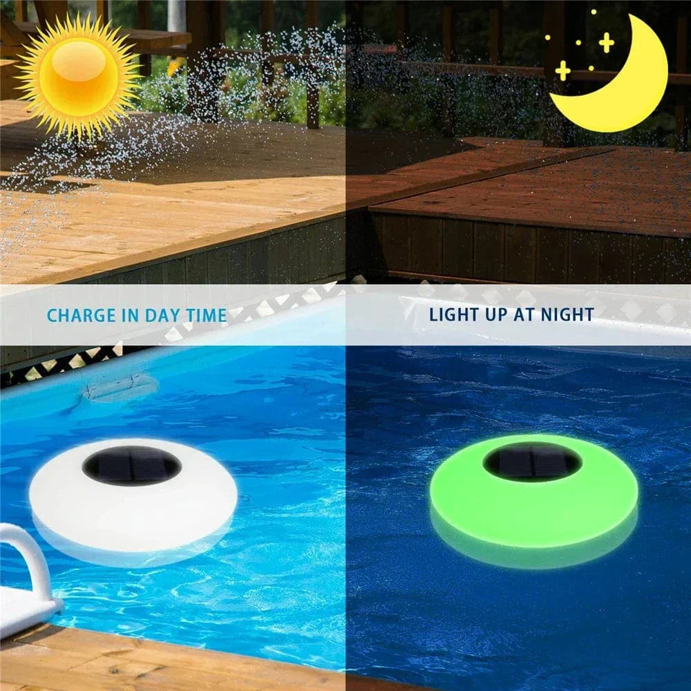 Lisslune | Solar Floating LED Pool Lights – Colour Changing Waterproof Inflatable Garden Lights