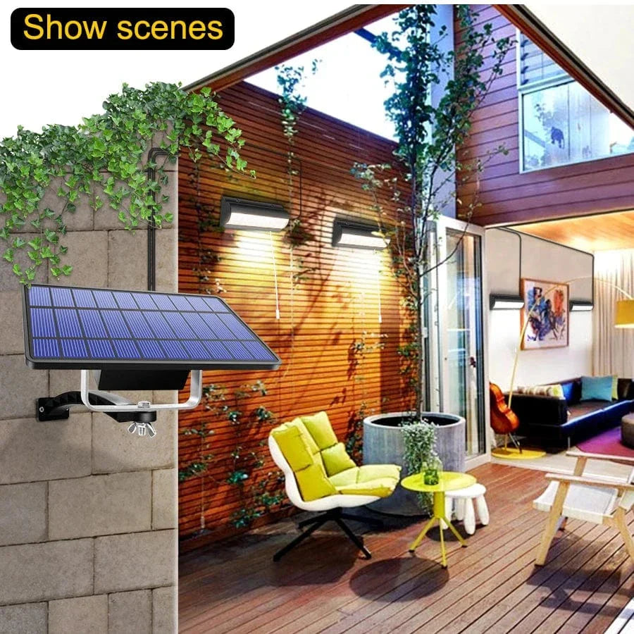 Lisslune | Solar Pendant Outdoor Light | Dual or Single Head, IP65 Waterproof & Ideal for Patios, Barns, and Indoor Spaces