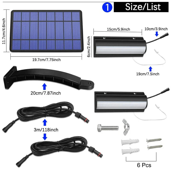 Lisslune | Solar Pendant Outdoor Light | Dual or Single Head, IP65 Waterproof & Ideal for Patios, Barns, and Indoor Spaces