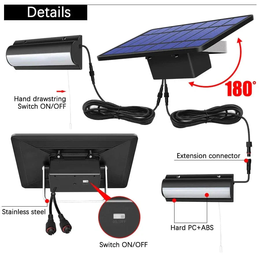 Lisslune | Solar Pendant Outdoor Light | Dual or Single Head, IP65 Waterproof & Ideal for Patios, Barns, and Indoor Spaces