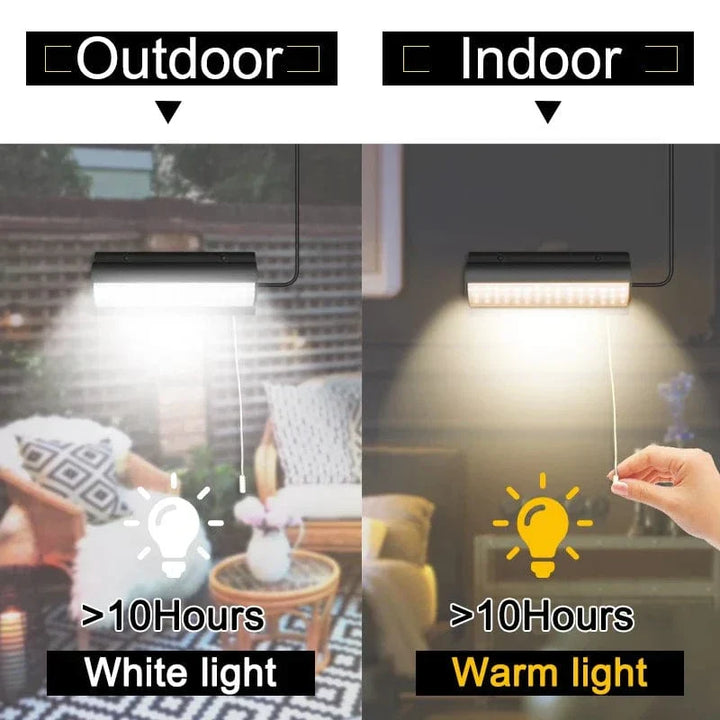 Lisslune | Solar Pendant Outdoor Light | Dual or Single Head, IP65 Waterproof & Ideal for Patios, Barns, and Indoor Spaces