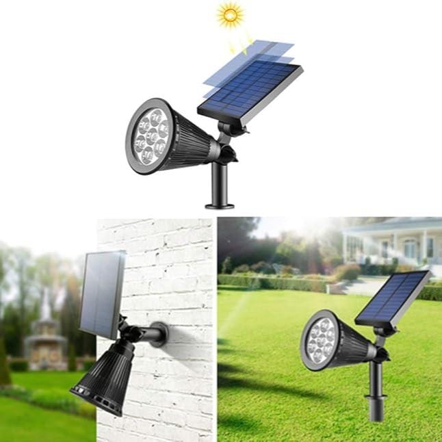 Lisslune | Solar-Powered LED Garden Spotlight | Weather-Resistant, Adjustable & Ideal for Pathways, Patios & Outdoor Spaces
