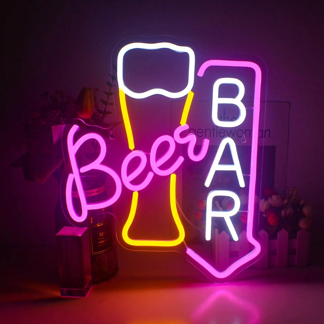 Lisslune | Lively Cocktails & Beer LED Neon Wall Sign