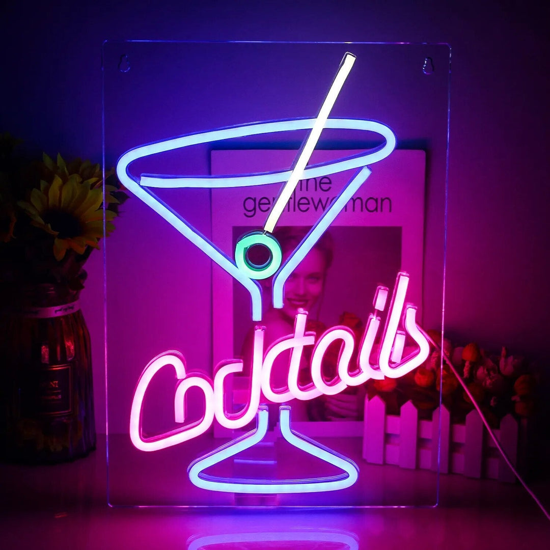 Lisslune | Lively Cocktails & Beer LED Neon Wall Sign