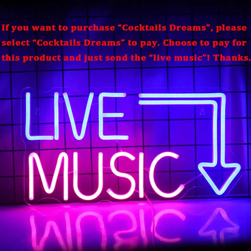 Lisslune | Lively Cocktails & Beer LED Neon Wall Sign