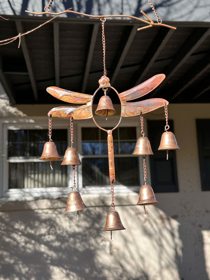 Lisslune | Dragonfly Wind Chime with Bells Handmade Decor