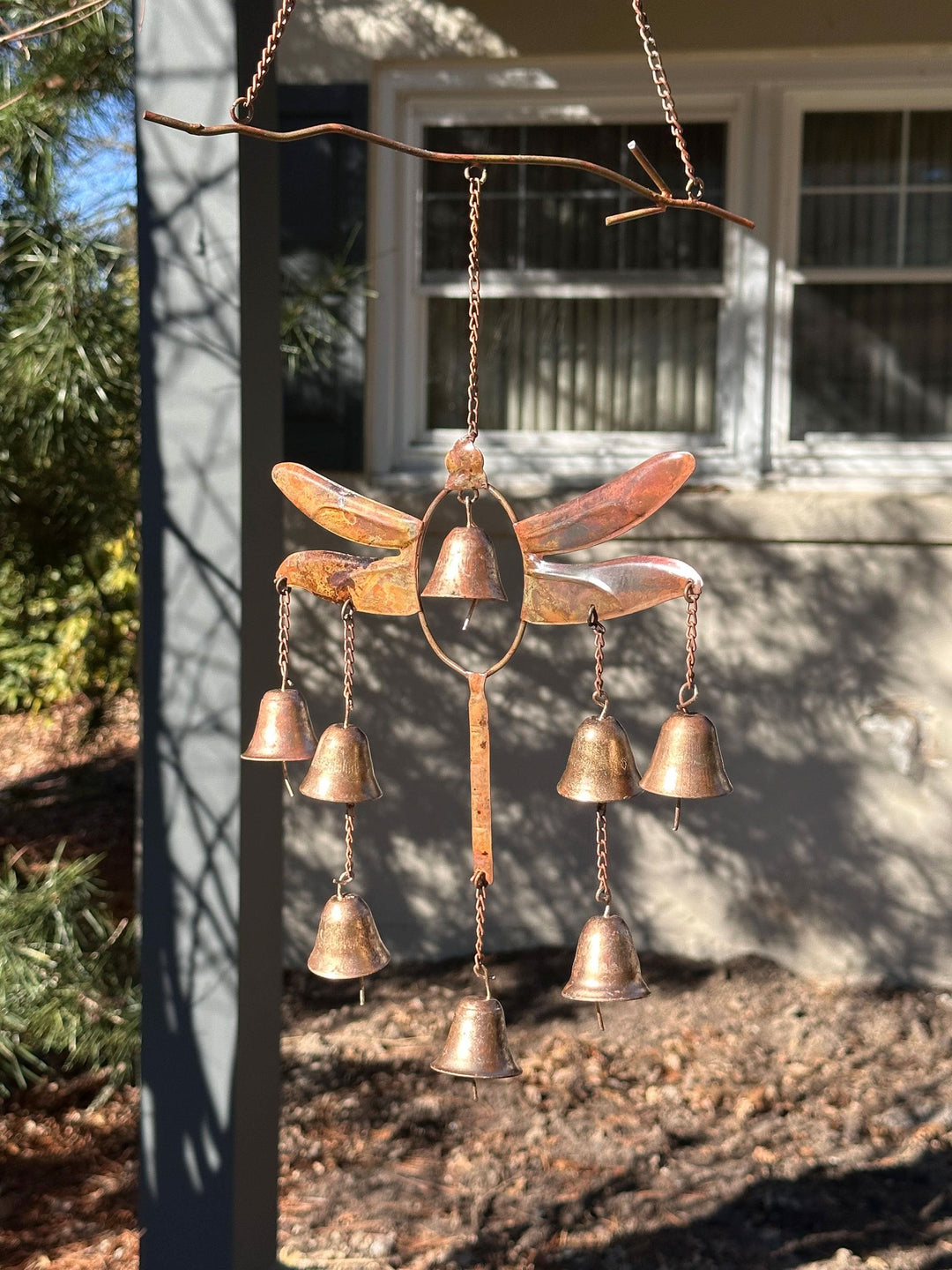 Lisslune | Dragonfly Wind Chime with Bells Handmade Decor