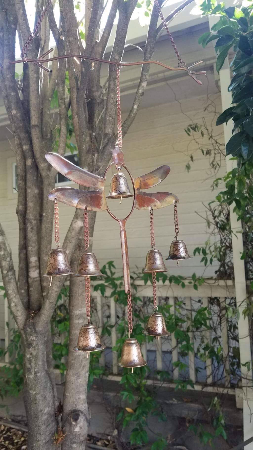 Lisslune | Dragonfly Wind Chime with Bells Handmade Decor