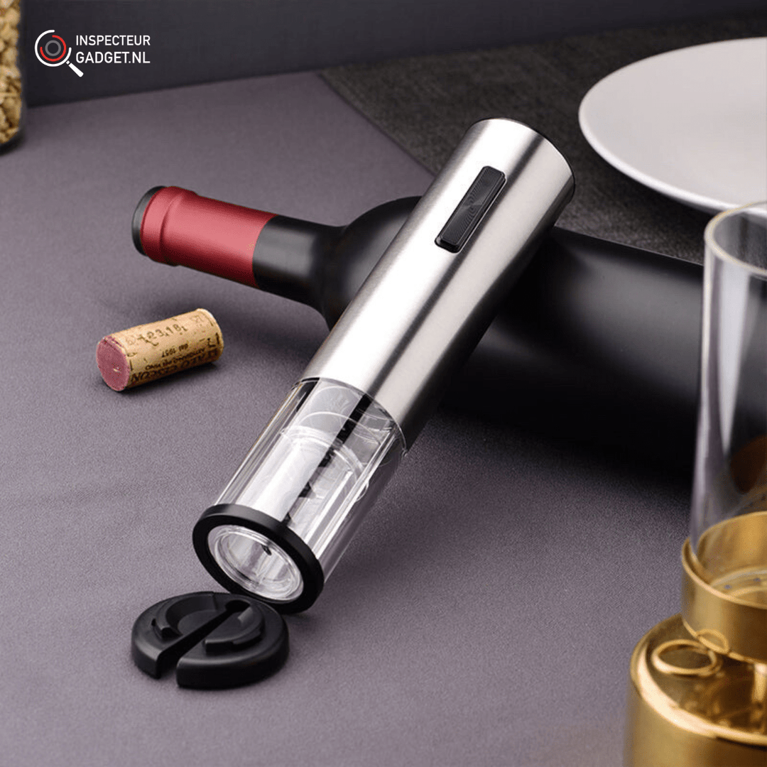 Lisslune | Vinolux 4-in-1 Electric Wine Opener Set – Corkscrew, Foil Cutter, Aerator & Vacuum Stopper