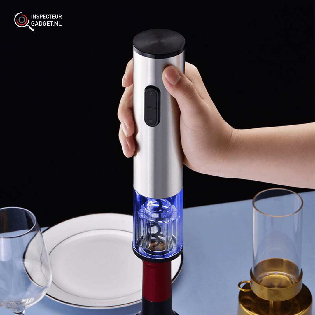 Lisslune | Vinolux 4-in-1 Electric Wine Opener Set – Corkscrew, Foil Cutter, Aerator & Vacuum Stopper