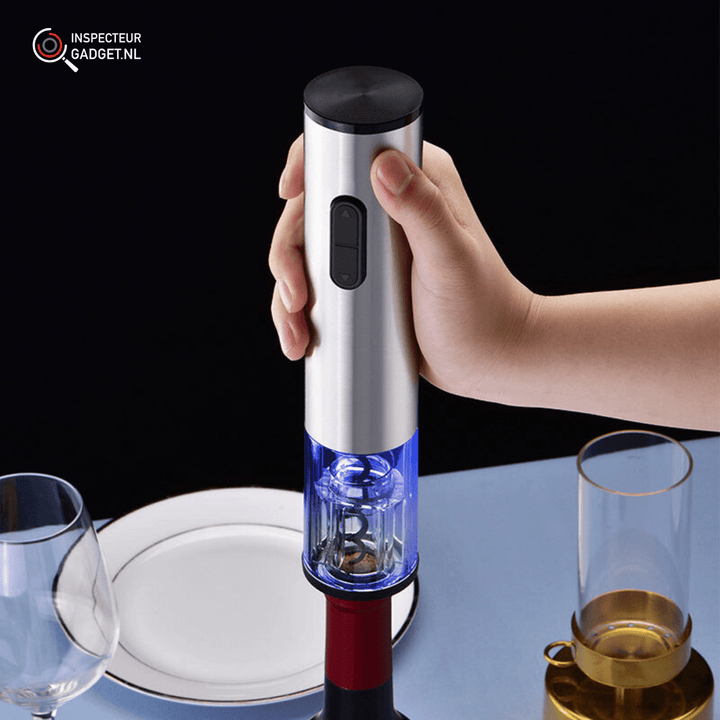 Lisslune | Vinolux 4-in-1 Electric Wine Opener Set – Corkscrew, Foil Cutter, Aerator & Vacuum Stopper