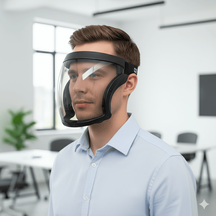 Lisslune | VISIONSAFE – Full-Coverage Adjustable Face Shield with Anti-Fog & PM2.5 Filter