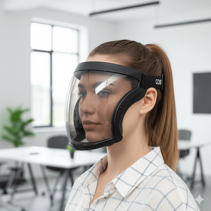 Lisslune | VISIONSAFE – Full-Coverage Adjustable Face Shield with Anti-Fog & PM2.5 Filter