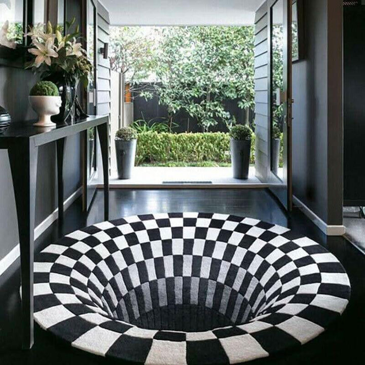 Lisslune | 3D Illusion Vortex Rug – Round Polyester Floor Mat