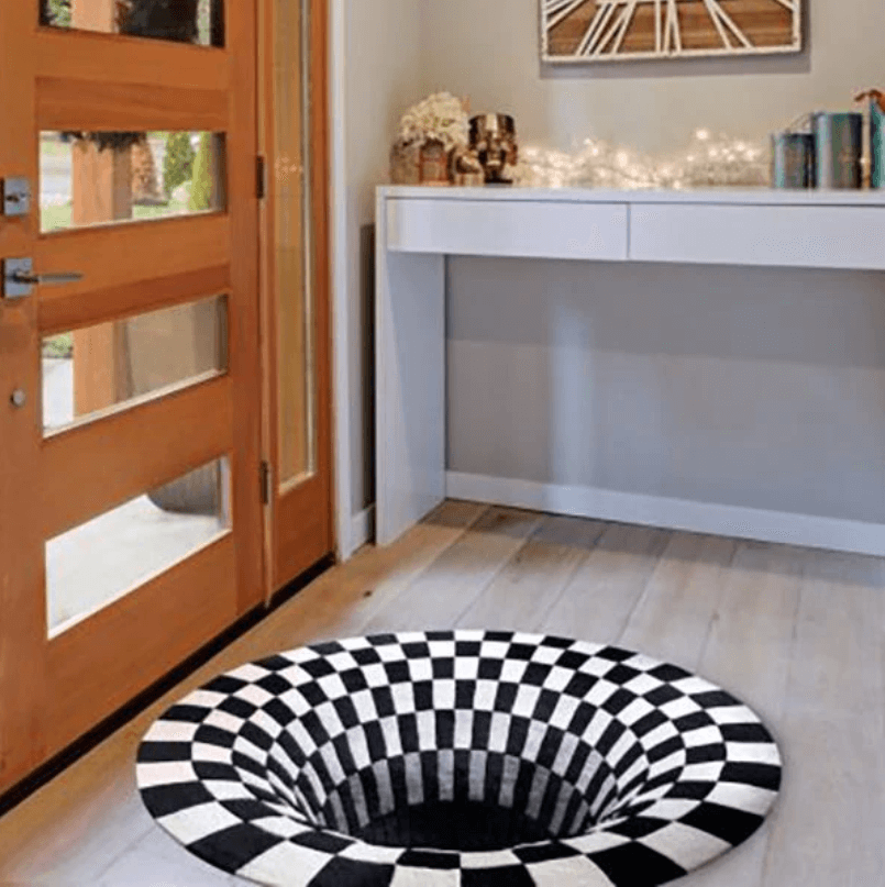 Lisslune | 3D Illusion Vortex Rug – Round Polyester Floor Mat