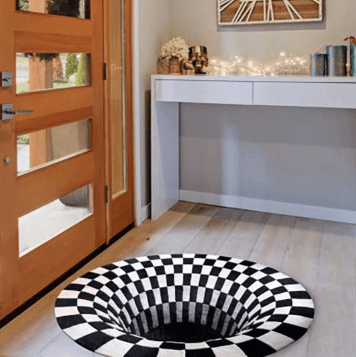 Lisslune | 3D Illusion Vortex Rug – Round Polyester Floor Mat