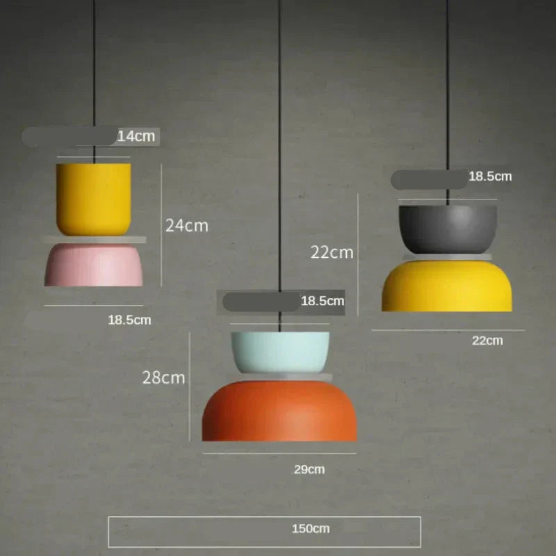 Lisslune | LuminaGlow - Modern Pendant Light in Scandinavian Macaron Style