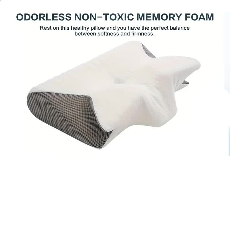 Lisslune | SleepEase Butterfly Memory Foam Pillow – Ergonomic Support for Side and Back Sleepers
