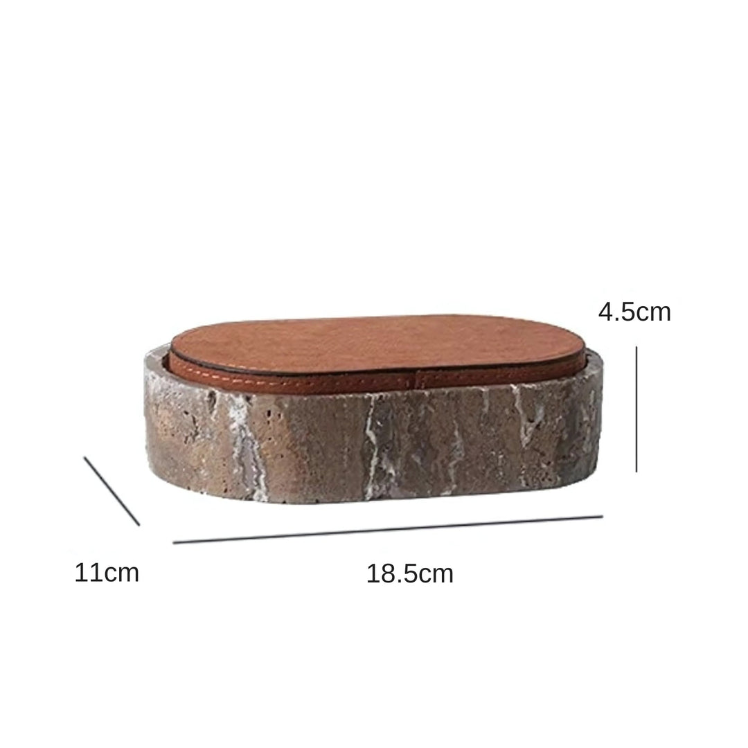 Lisslune | Marble Leather Lid Jewelry Storage Box