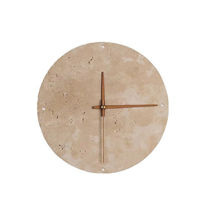 Lisslune | Awaken your space with the Wabi-sabi wall clock made of travertine