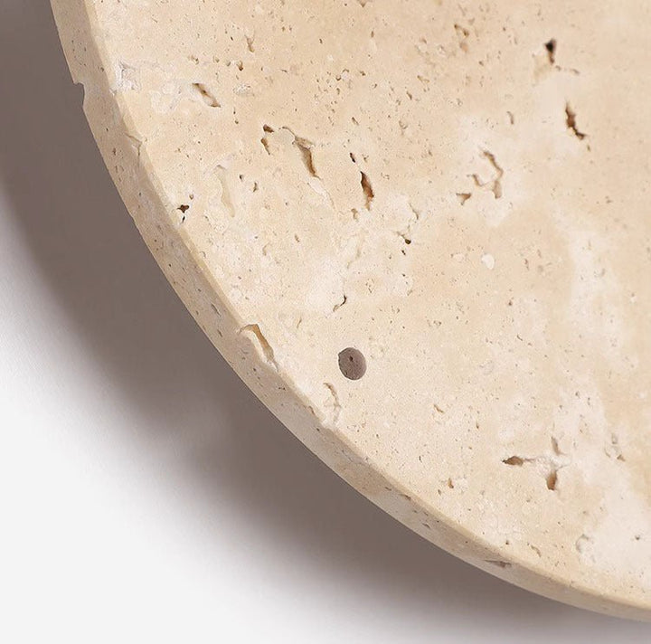 Lisslune | Awaken your space with the Wabi-sabi wall clock made of travertine