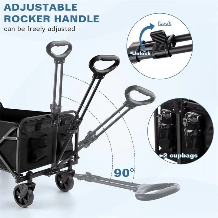 Lisslune | Heavy-Duty Foldable Wagon with All-Terrain Wheels
