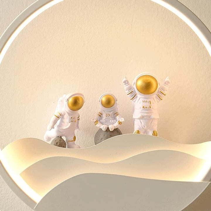 Lisslune | Astronaut Wall Lamp with TriColor LED Light - 11" x 11"