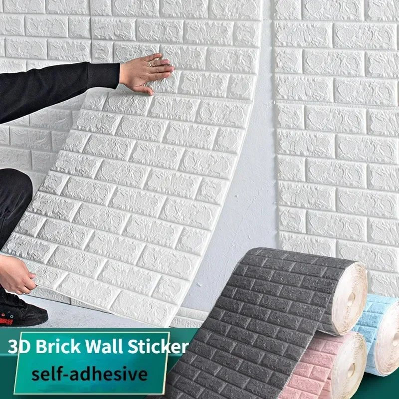 Lisslune | WALLFORM – 3D Foam Brick Pattern Wallpaper