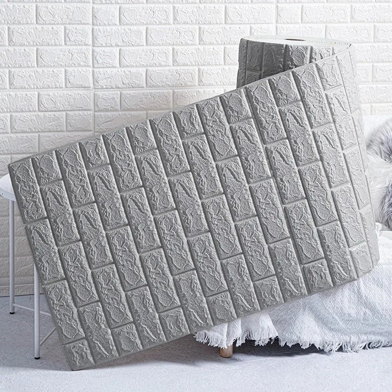 Lisslune | WALLFORM – 3D Foam Brick Pattern Wallpaper