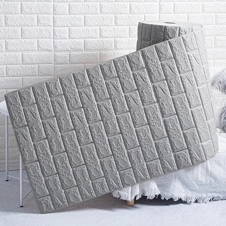 Lisslune | WALLFORM – 3D Foam Brick Pattern Wallpaper